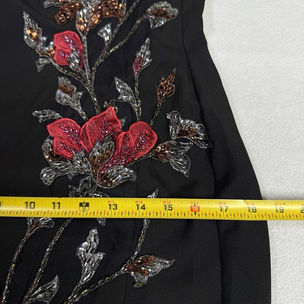 Mac Duggal Off The Shoulder Embroidered Mermaid Gown Black Size 6 NWOT 11779 - Picture 9 of 16